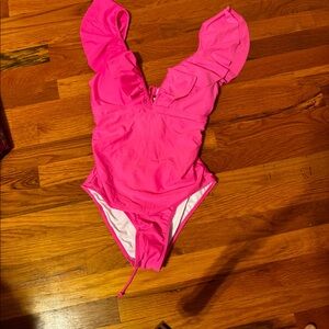 Hot pink One Piece Swim Suit - Medium